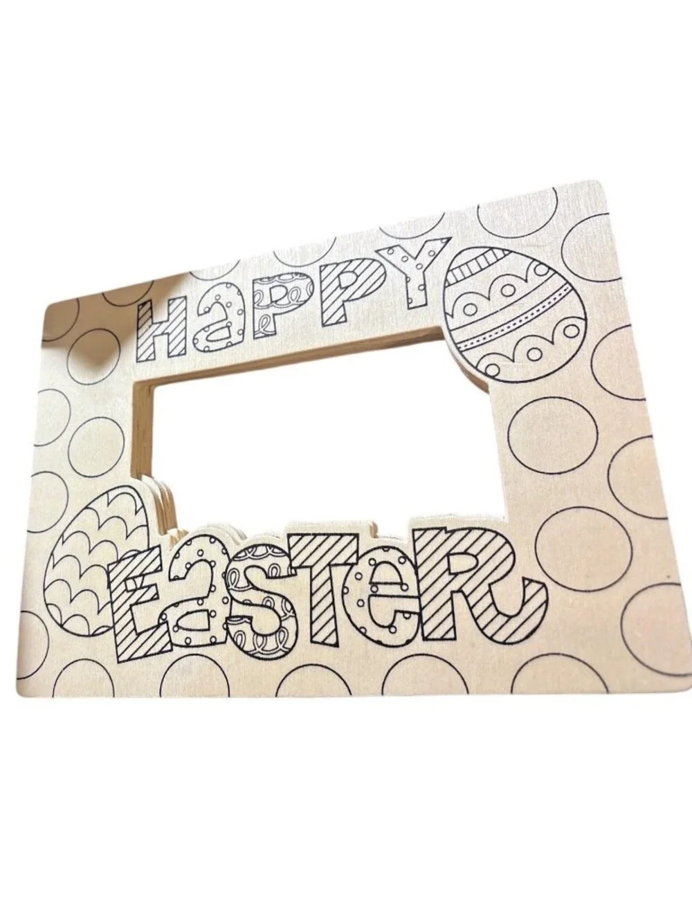 Color Your Own Wooden Easter 3 Picture Frames Only You Color Paint Marker New